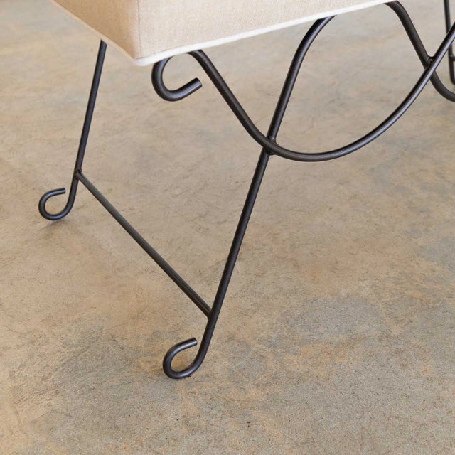 Tan Panoplie Iron Double Loop Bench, Trim For Sale - Image 8 of 9