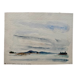 Henry Emil Salloch Original Watercolor on Paper Mount Desert Island, Maine. 1948. For Sale