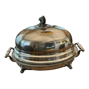 Early Sheffield Venison Serving Dome Set in 3 Pieces