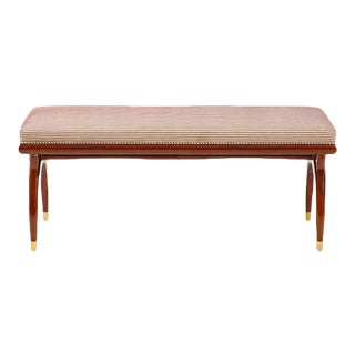 1950s Vintage Contemporary Mahogany Bench For Sale