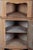 Danish Brutalist Oak Corner Cabinet with Leaded Glass, 1960s For Sale - Image 6 of 9