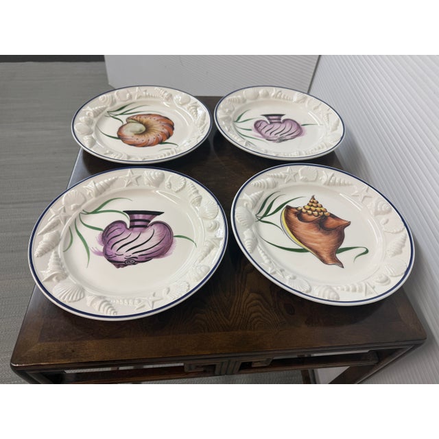 Early 21st Century Este Ceramiche for Gump's Coastal Plates, Set of Four For Sale - Image 5 of 12