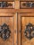Spectacular sideboard made of walnut and pine wood, circa 1850. Lower section with door and drawer fronts decorated with...