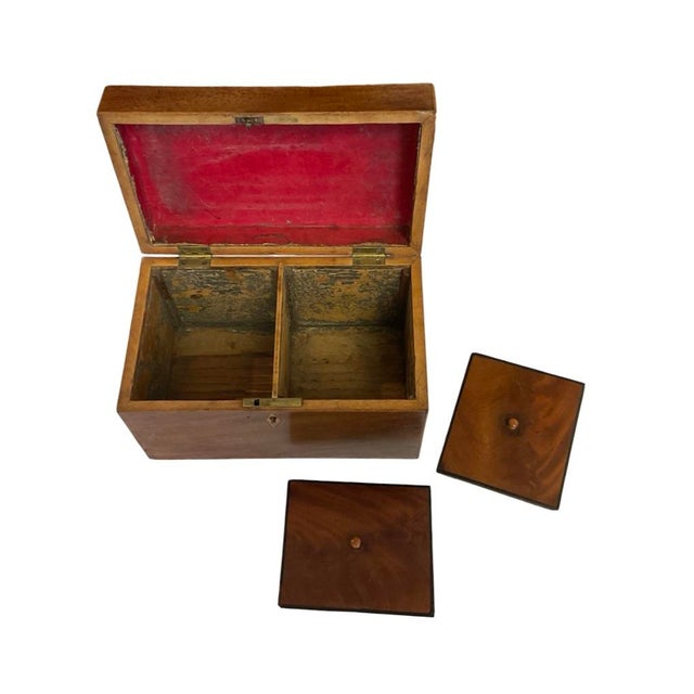 Brown Late 19th Century Tea Caddy With Inlay Shell For Sale - Image 8 of 9