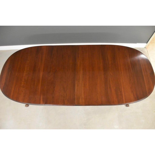 Brown Mid 20th Century Solid Cherry Dining Table by Ethan Allen For Sale - Image 8 of 13