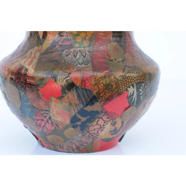 1920s 1928 Glass Decoupage Vase For Sale - Image 5 of 7