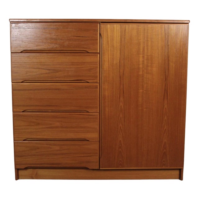 Vintage Danish Modern Teak Gentleman's Chest For Sale