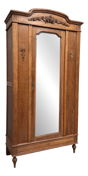 Large Antique Oak Bonnetière, 1920s