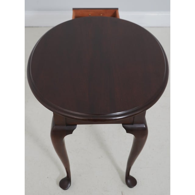 Stickley 1 Drawer Oval Mahogany Lamp Table For Sale - Image 14 of 18