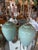 Ceramic Vintage Pair Green Crackle Porcelain Ceramic Table Lamps Brass Newly Wired For Sale - Image 7 of 10