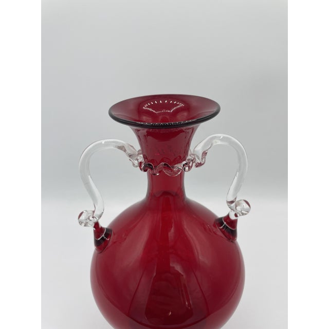Venini Vase with Handles by Vittorio Zecchin, 1950s For Sale - Image 3 of 5