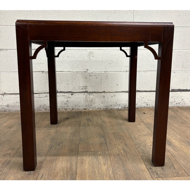 This is a gorgeous vintage, possibly antique, Qing or Ming Dynasty style Chinoiserie square side table or coffee table...