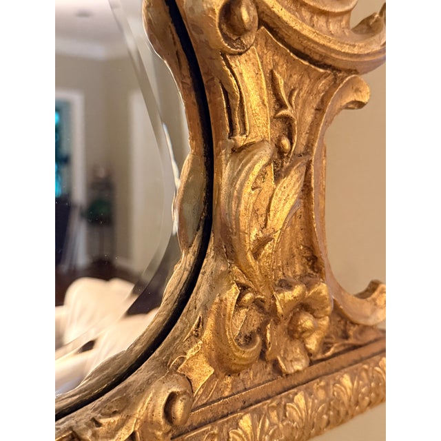 Late 20th Century Grand Gilt Mantle Mirror For Sale - Image 5 of 8