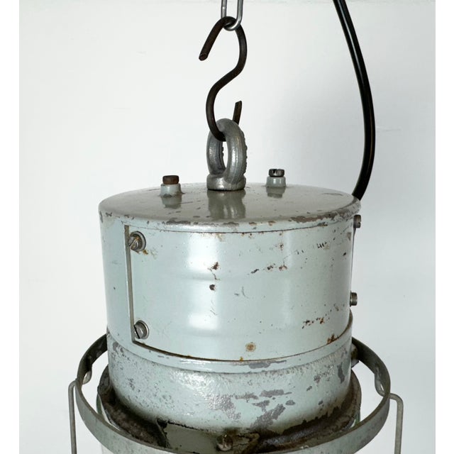 Industrial Aluminium Cage Light with Clear Glass from Elektrosvit, 1970s For Sale - Image 9 of 15