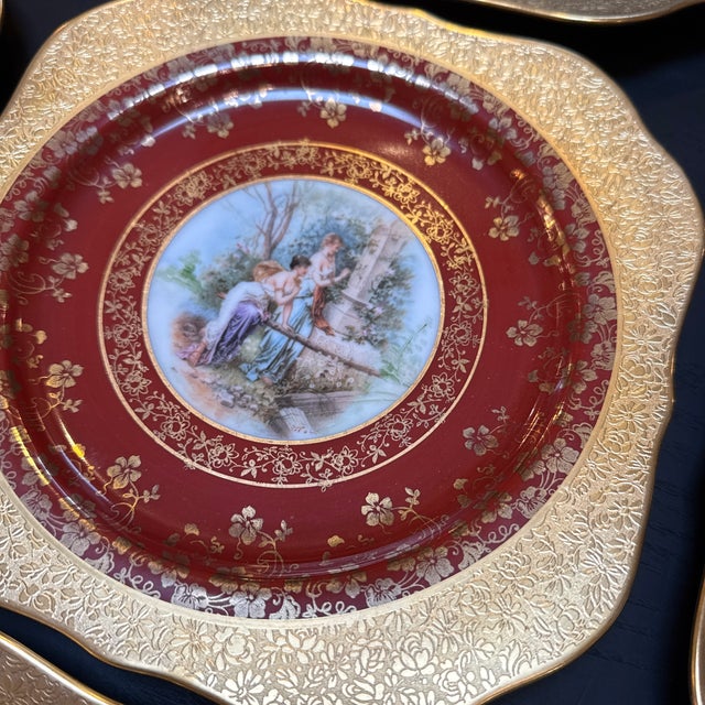 Royal Vienna Square Dessert Plates, Set of Eleven For Sale - Image 10 of 12