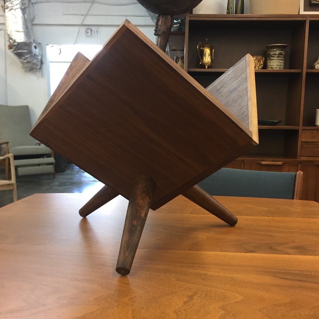 Mid Century Walnut Record Cubes Chairish
