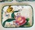 Vintage Italian Hand-Painted Floral Snack Plates With Cup Rests - Set of 8 For Sale - Image 10 of 13