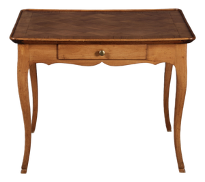 Small Antique Ladies Writing Desk or Side Table in Walnut Diamond Marquetry, 1760s