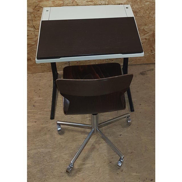 Brown Elmar Children's Writing Desk & Chair by Luigi Colani for Flötotto, 1970s, Set of 2 For Sale - Image 8 of 8