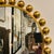 Modern Gold Ball Round Wall Mirror For Sale - Image 4 of 4