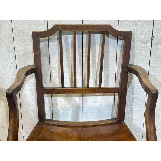 Antique Table in Elm and Oak with Extensions and Chairs, Set of 9 For Sale - Image 12 of 18