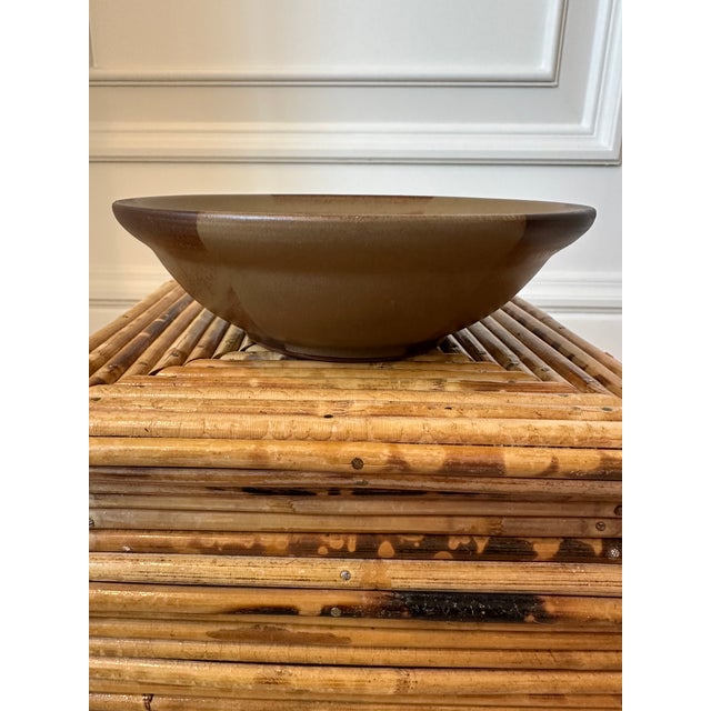 Vintage Handpainted Clay Japanese Noodle/ Serving Bowls With Cypher - Set of 6 For Sale - Image 13 of 15