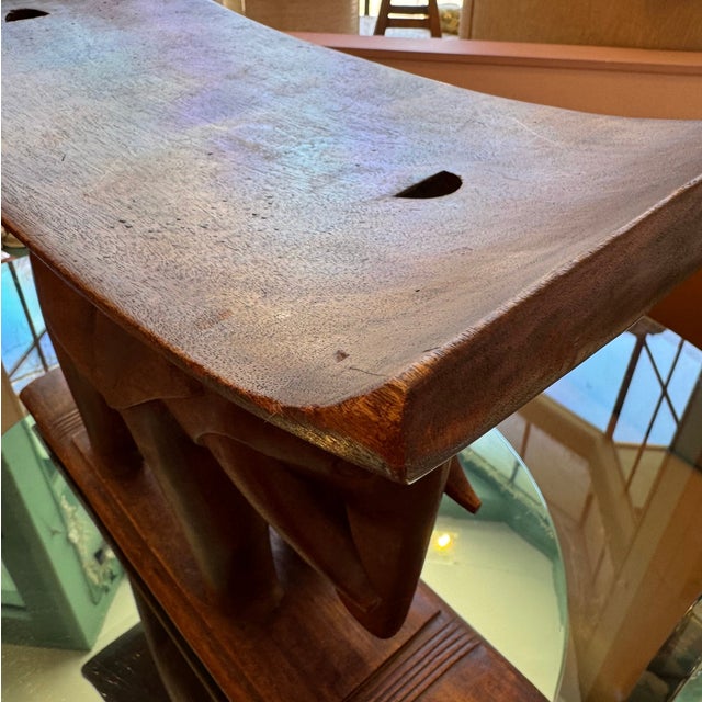 Antique 1930's African Ashanti Elephant Stool For Sale - Image 9 of 12