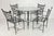 JANUS et Cie Mario Papperzini for Janus Et Cie Iron Outdoor Dining Set, Table & 4 Chairs, Attributed For Sale - Image 4 of 18