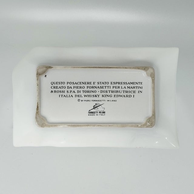 Vintage Italian Vide-Poche in Porcelain King Edward I by Piero Fornasetti, 1960s For Sale - Image 6 of 9