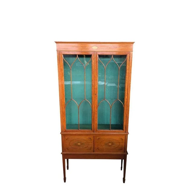 Hollywood Regency French Regency Style Sheraton Cabinet, 19th Century For Sale - Image 3 of 11
