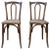Wood Set of French Cined Wooden Bistro Chairs For Sale - Image 7 of 7