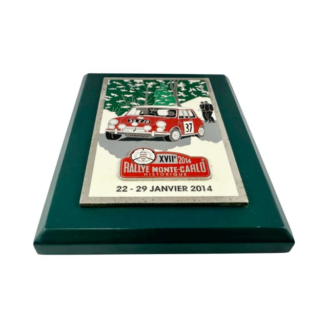 Wood Rallye Monte Carlo Historique 2014 Car Badge Plaque For Sale - Image 7 of 8