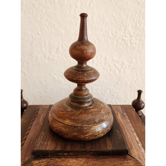 Brown Antique 19th Century Large Hindu Pooja Mandir Rosewood Temple For Sale - Image 8 of 12