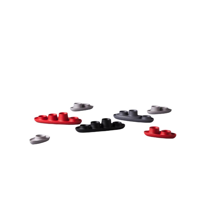 Aye Aye! Candleholder with 3 Funnels in Grey by etc.etc. for Emko For Sale