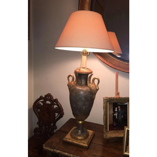 Modern Modern Swan Silver Leaf Table Lamp Base For Sale - Image 3 of 12