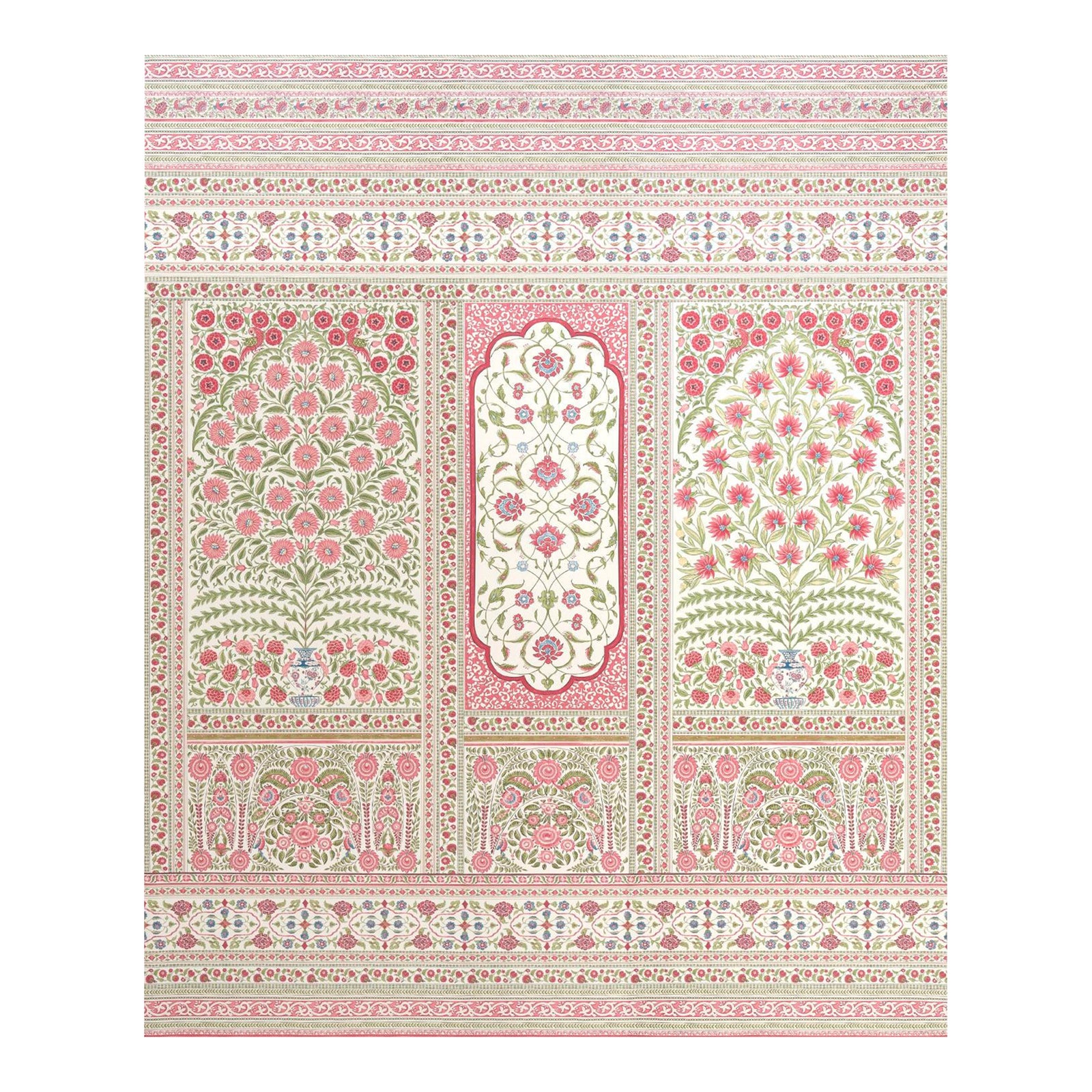 SAMPLE - Schumacher X Mark D. Sikes Montecito Panel Set In Red | Chairish