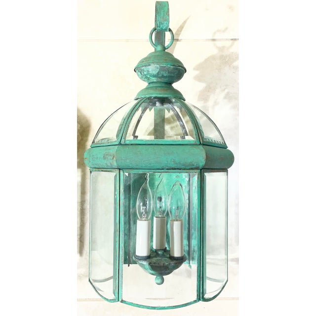 1980s Elegant Pair of Vintage Brass Wall Lanterns - 18”.5 X 9” For Sale - Image 5 of 16