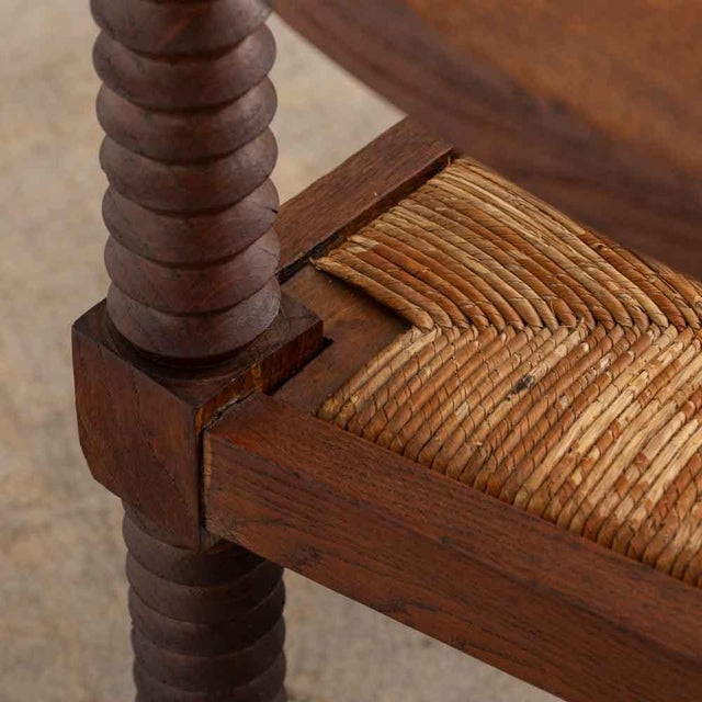 Pair of French Wood and Woven Chairs Attributed to Charles Dudouyt For Sale - Image 15 of 17