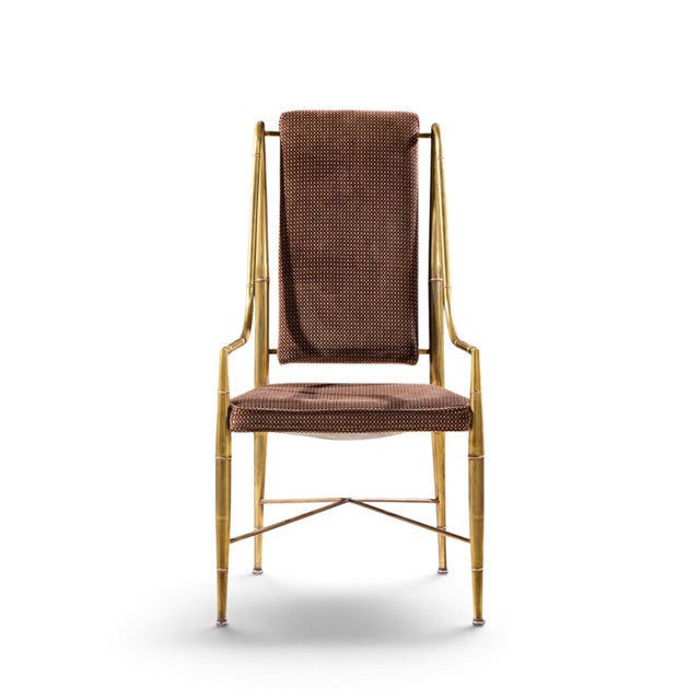 Mid 20th Century Warren Lloyd for Mastercraft Imperial Mid Century Brass Dining Chairs - Set of 6 For Sale - Image 5 of 10