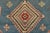 Kazak Rug 8’1” X 9’9” Blue Wool Tribal Hand-Knotted Oriental Carpet For Sale - Image 9 of 14