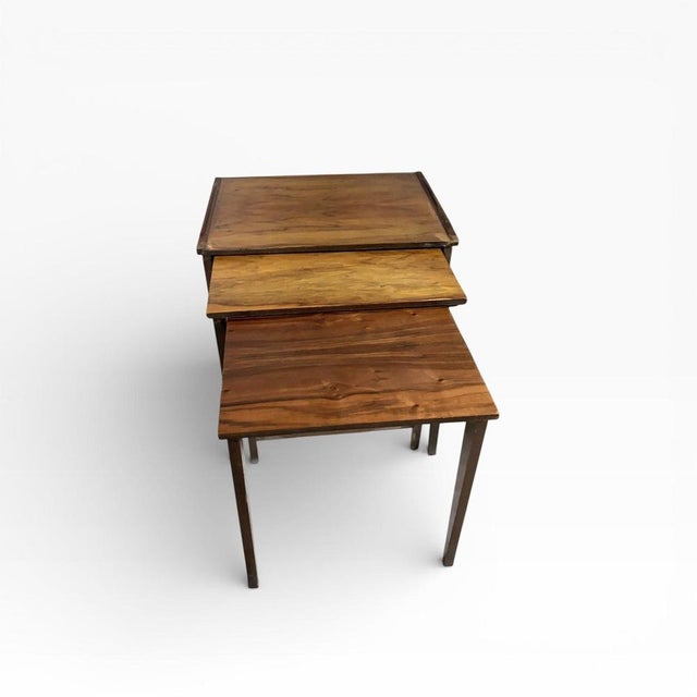 Mid-Century British Walnut Nesting Tables from Gordon Russell, Set of 3 For Sale - Image 5 of 7