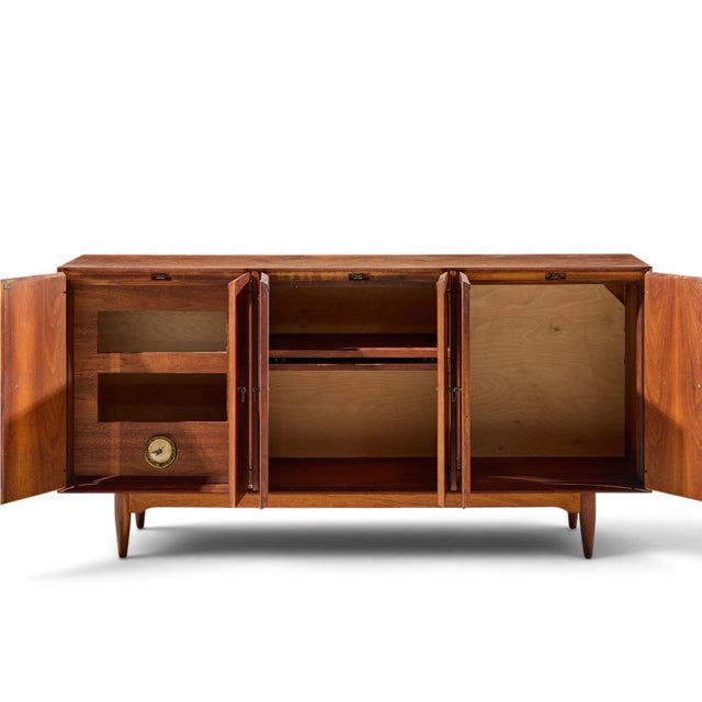 Ramseur Harlequin Mid Century Walnut Credenza For Sale - Image 9 of 10