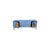Wood Cornflower Blue Italian Sideboard in Murano Glass and Brass from Justfurnituress SRL For Sale - Image 7 of 10