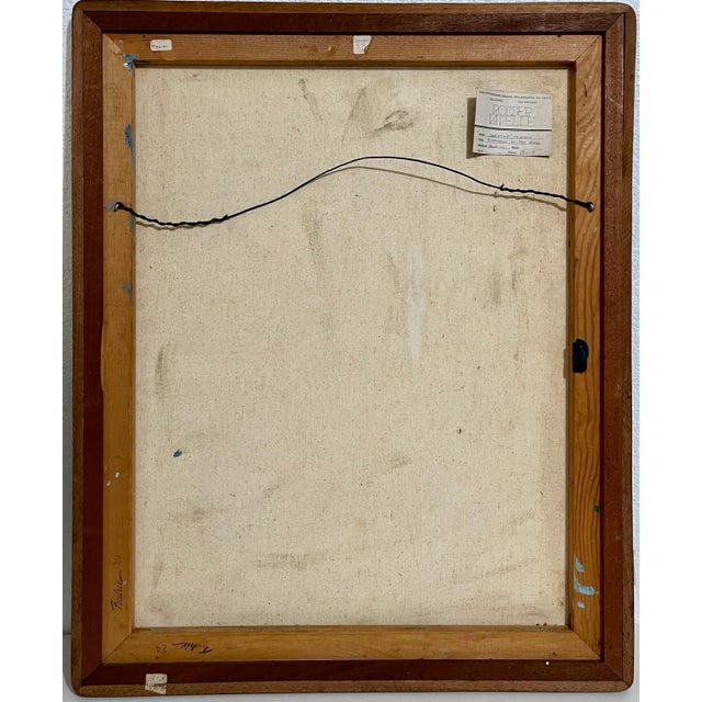 2000 - 2009 Christine McGinnis, 2002 Vibrant Elephants Oil on Canvas Painting Christine McGinnis Surrealism Art, 2002 For Sale - Image 5 of 6