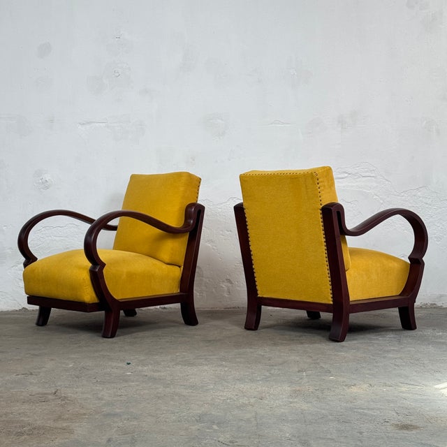 Art Deco Bentwood Armchairs from Debreceni, 1940, Set of 2 For Sale - Image 3 of 13