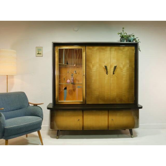 1950s Mid-Century Highboard with Bar, Germany, 1950s For Sale - Image 5 of 18