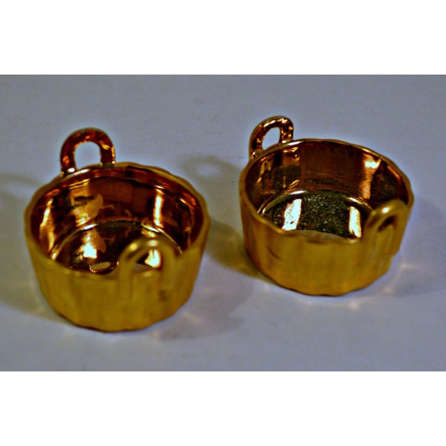 Antique Nippon Porcelain Open Salt Cellar - a Pair For Sale - Image 4 of 8