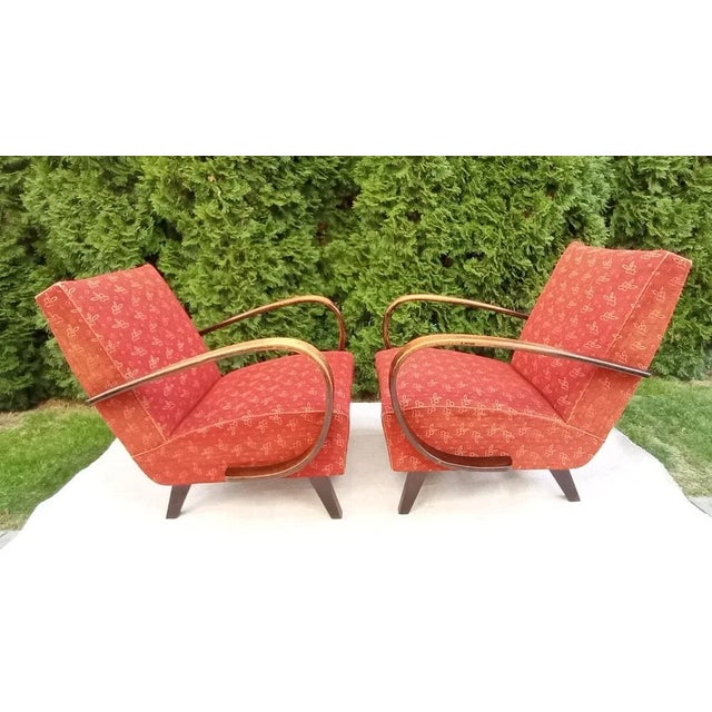 Set of Armchairs attributed to Jindrich Halabala for Up Závody, 1950s For Sale - Image 4 of 13