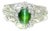 Cats-Eye Alexandrite Diamond 18k White Gold Ring, Size 6.75 For Sale