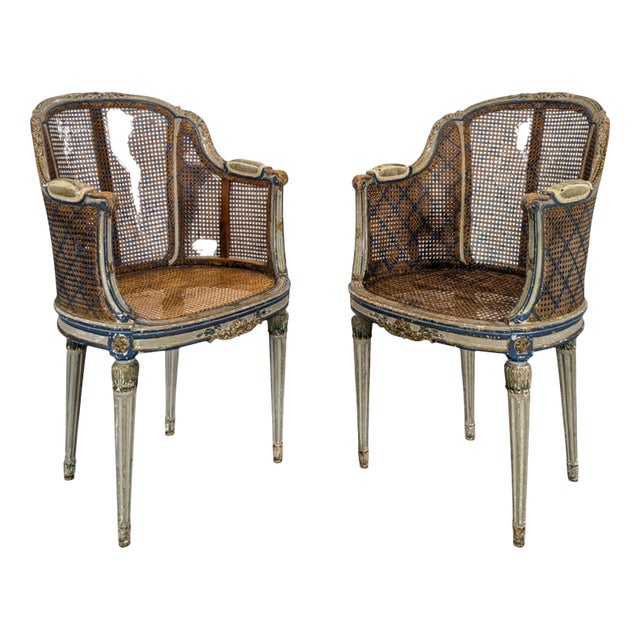 Louis XVI Style Armchairs, Set of 2 For Sale